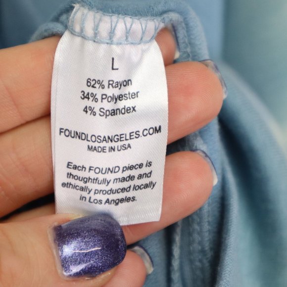 NEW Found Los Angeles Women's L Tie Dye Step Hem Cozy Sweatshirt Top Moon Shadow - Picture 8 of 8